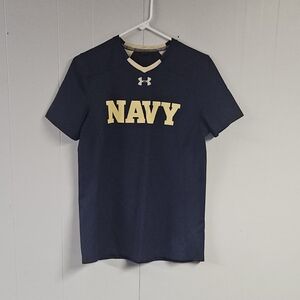 Ladies Under Armour Navy Heat Gear Athletic Shirt